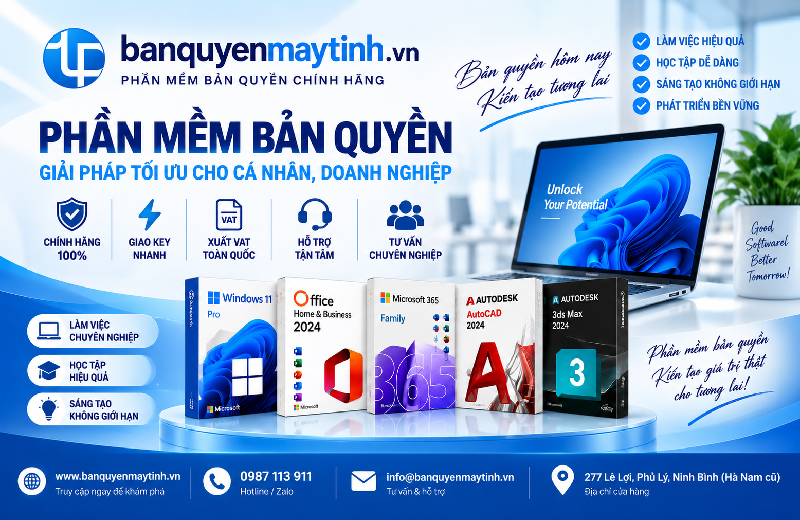 Phần mềm Microsoft bản quyền chính hãng